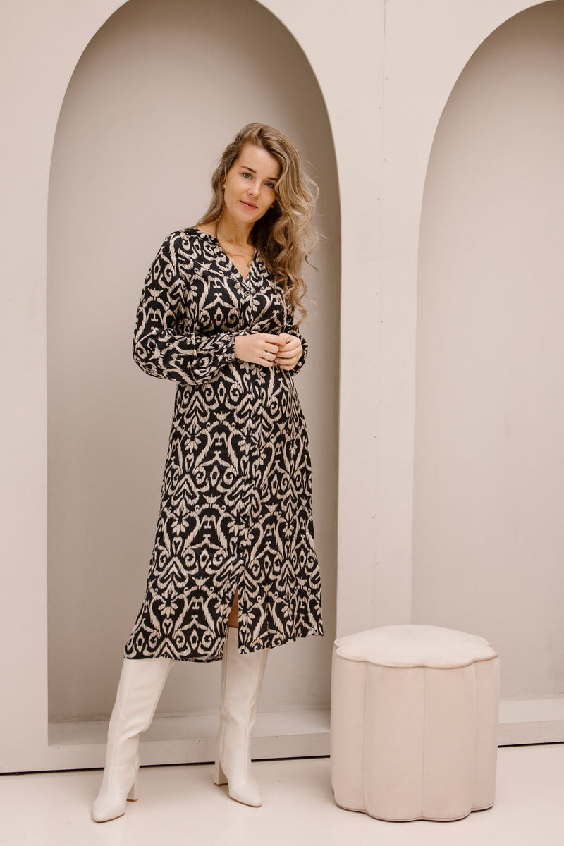 SL dress black/sand 25775 - Bij Keesje - Smashed Lemon