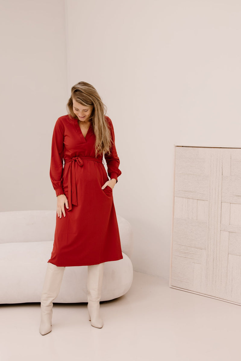 SL dress bordeaux 25657 - Bij Keesje - Smashed Lemon