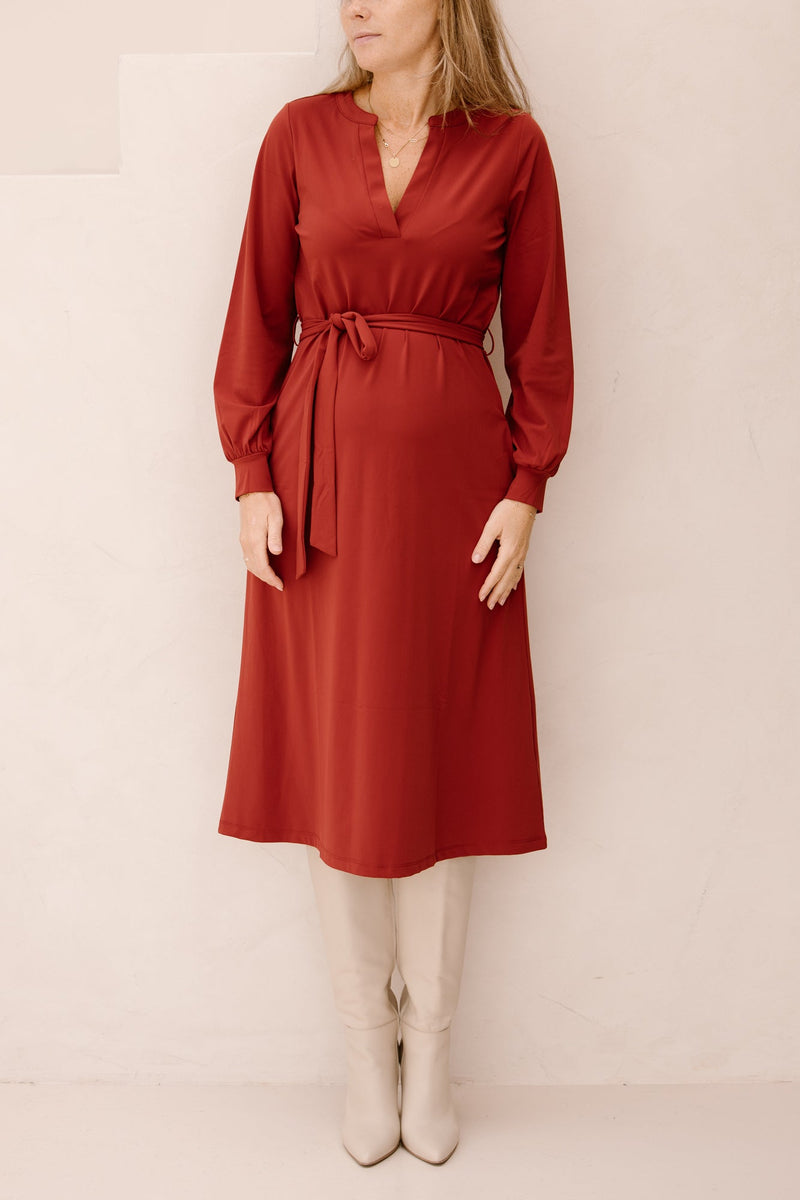 SL dress bordeaux 25657 - Bij Keesje - Smashed Lemon