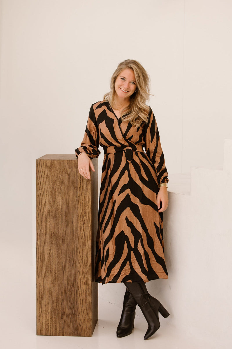 SL Dress Brown - Black 25557 - Bij Keesje - Smashed Lemon