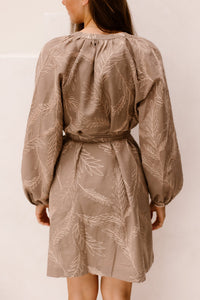 SL Dress flower 3d taupe - 26576 - Bij Keesje - Smashed Lemon - jurk