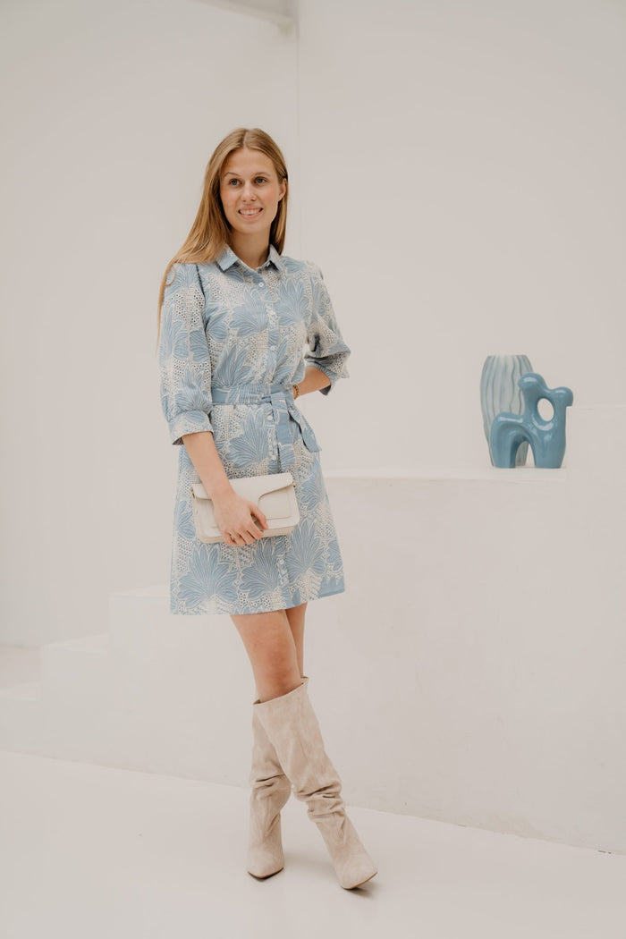 SL dress lightblue/offwhite 26313 - Bij Keesje - Smashed Lemon - Jurk