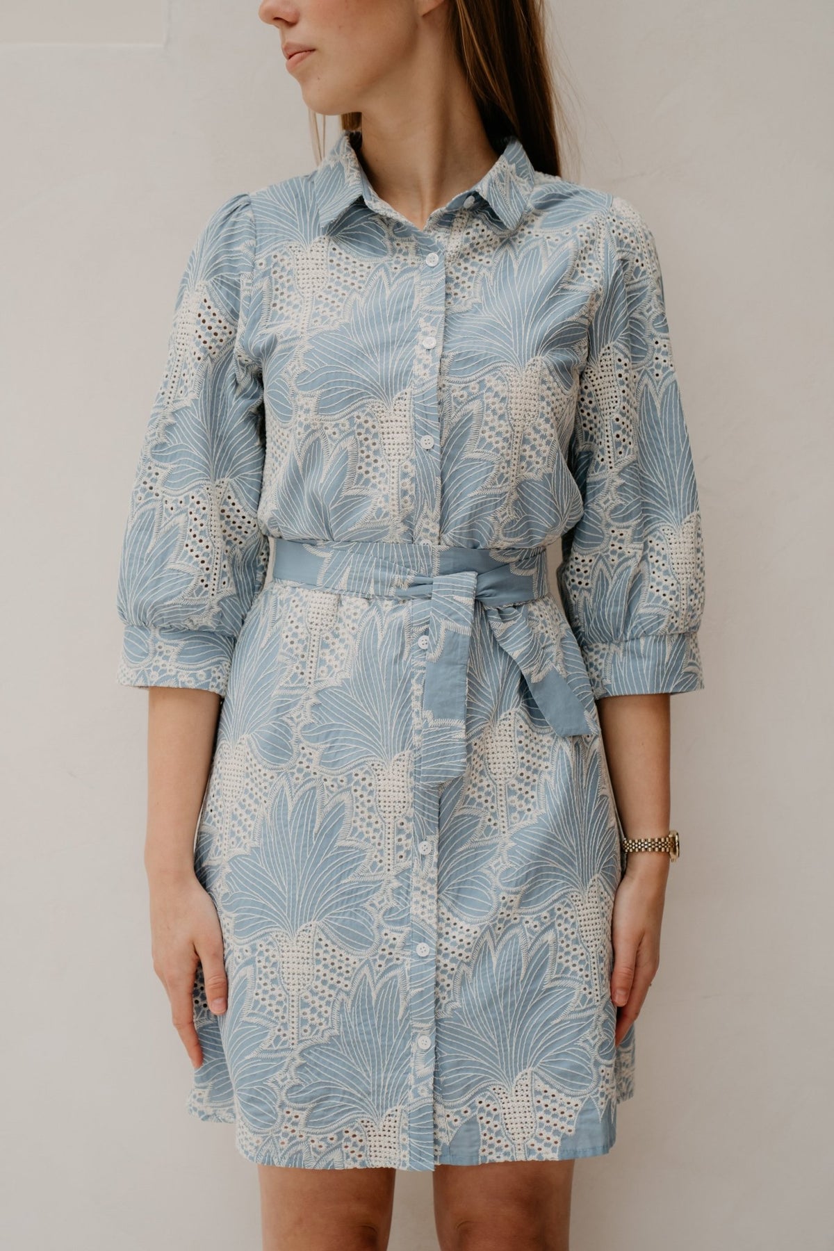 SL dress lightblue/offwhite 26313 - Bij Keesje - Smashed Lemon - Jurk