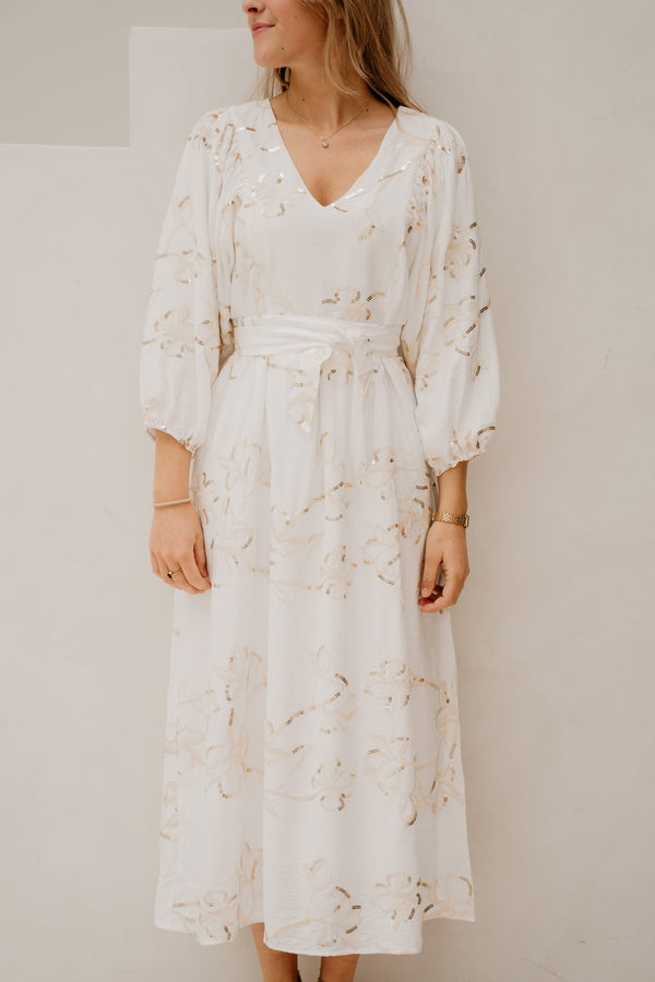 SL dress offwhite/gold 26321 - Bij Keesje - Smashed Lemon - jurk