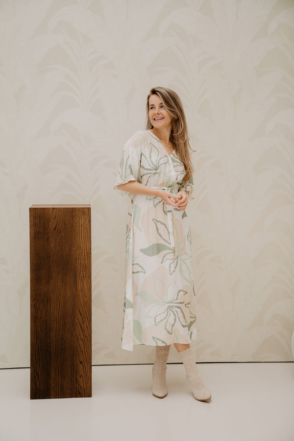 SL dress soft green / multicolour 26393 - Bij Keesje - Smashed Lemon - Jurk