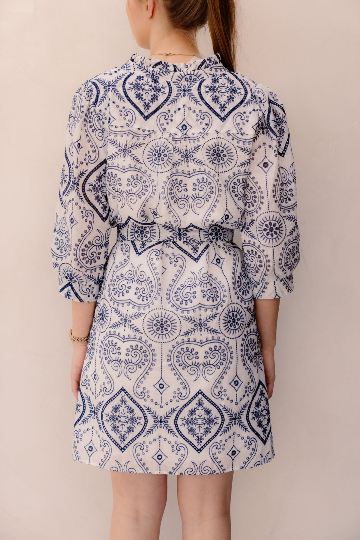 SL Dress White - Navy 26132 - Bij Keesje - Smashed Lemon - Jurk