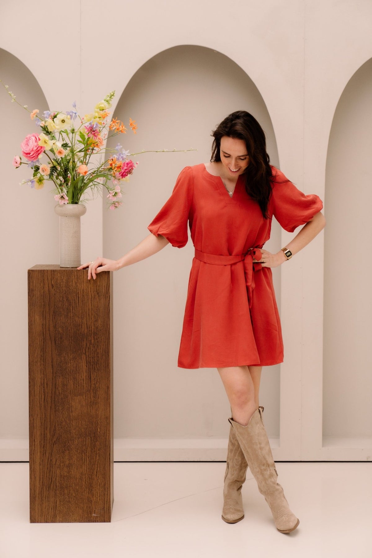 SL Jessica jurk brique - Bij Keesje - Smashed Lemon - Jurk