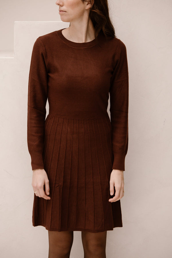 SL knit dress brown 25745 - Bij Keesje - Smashed Lemon