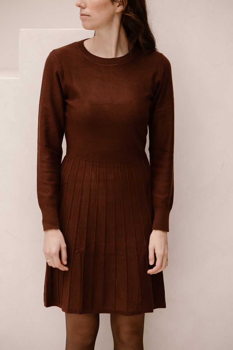 SL knit dress brown 25745 - Bij Keesje - Smashed Lemon