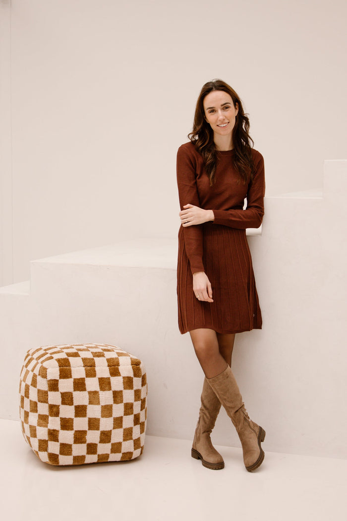 SL knit dress brown 25745 - Bij Keesje - Smashed Lemon