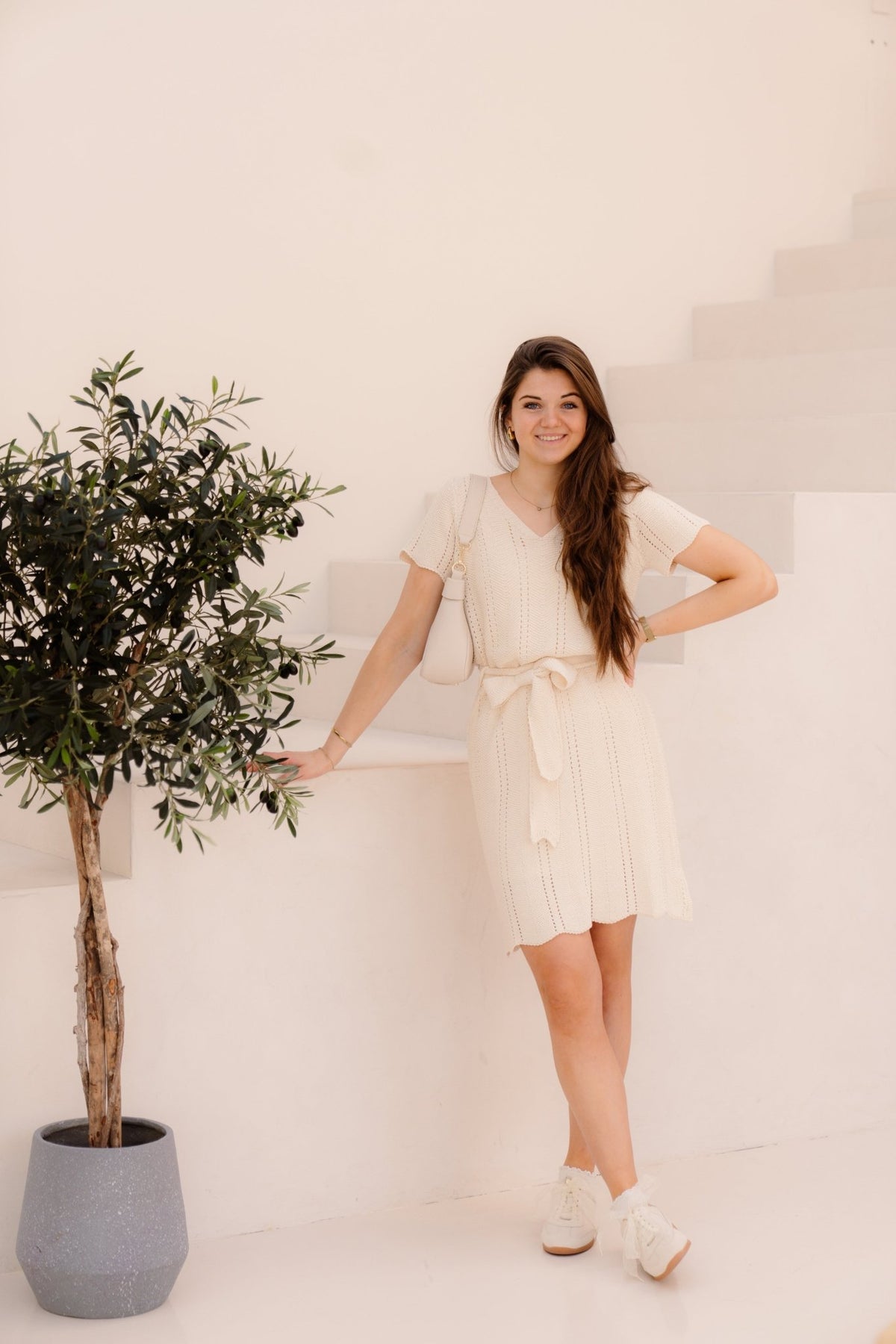 SL Knit Dress Off White 26209 - Bij Keesje - Smashed Lemon - 