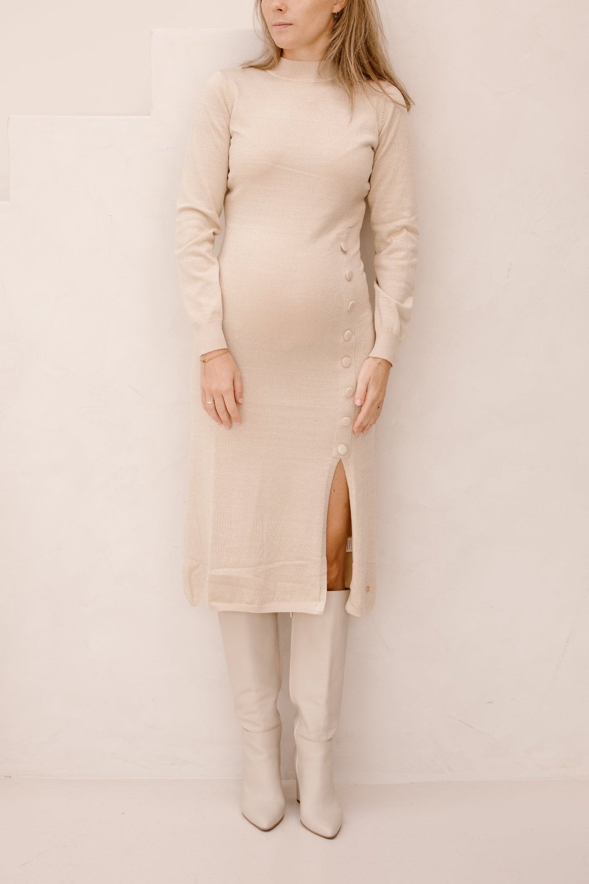 SL Knit dress sand 25503 - Bij Keesje - Smashed Lemon