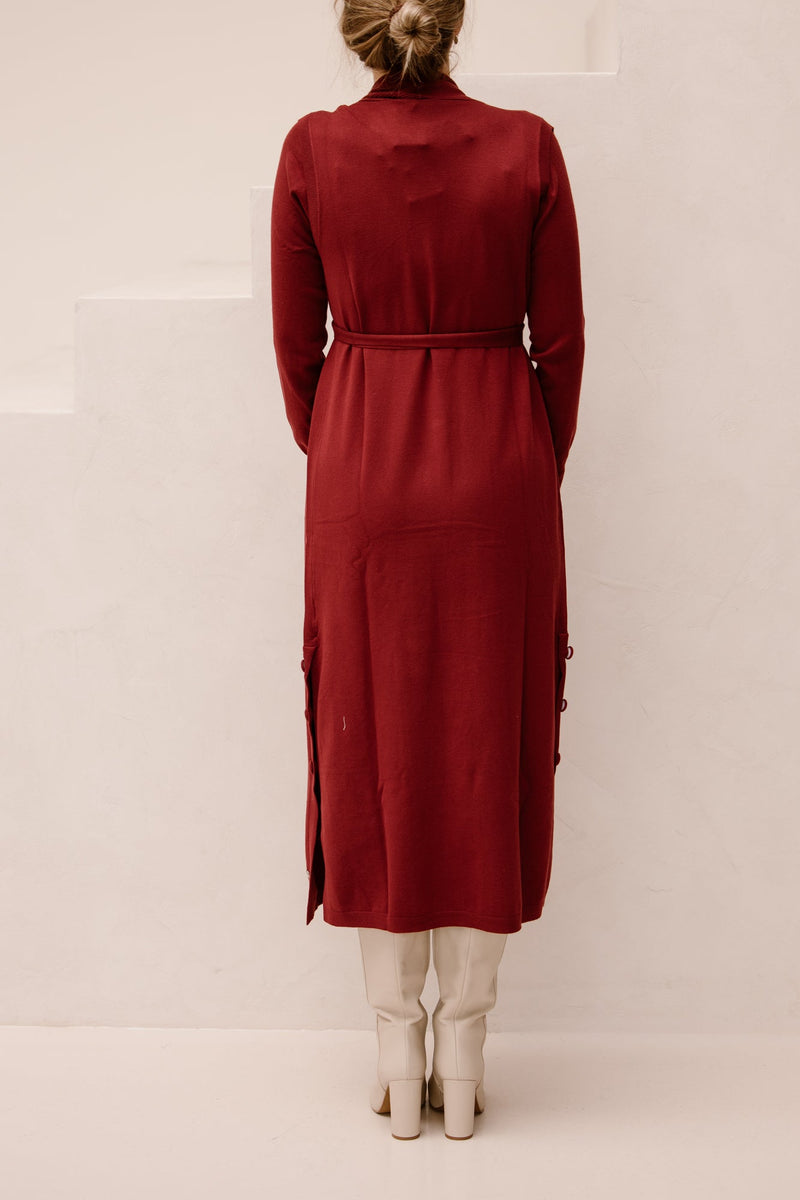 SL knit gilet bordeaux 25504 - Bij Keesje - Smashed Lemon