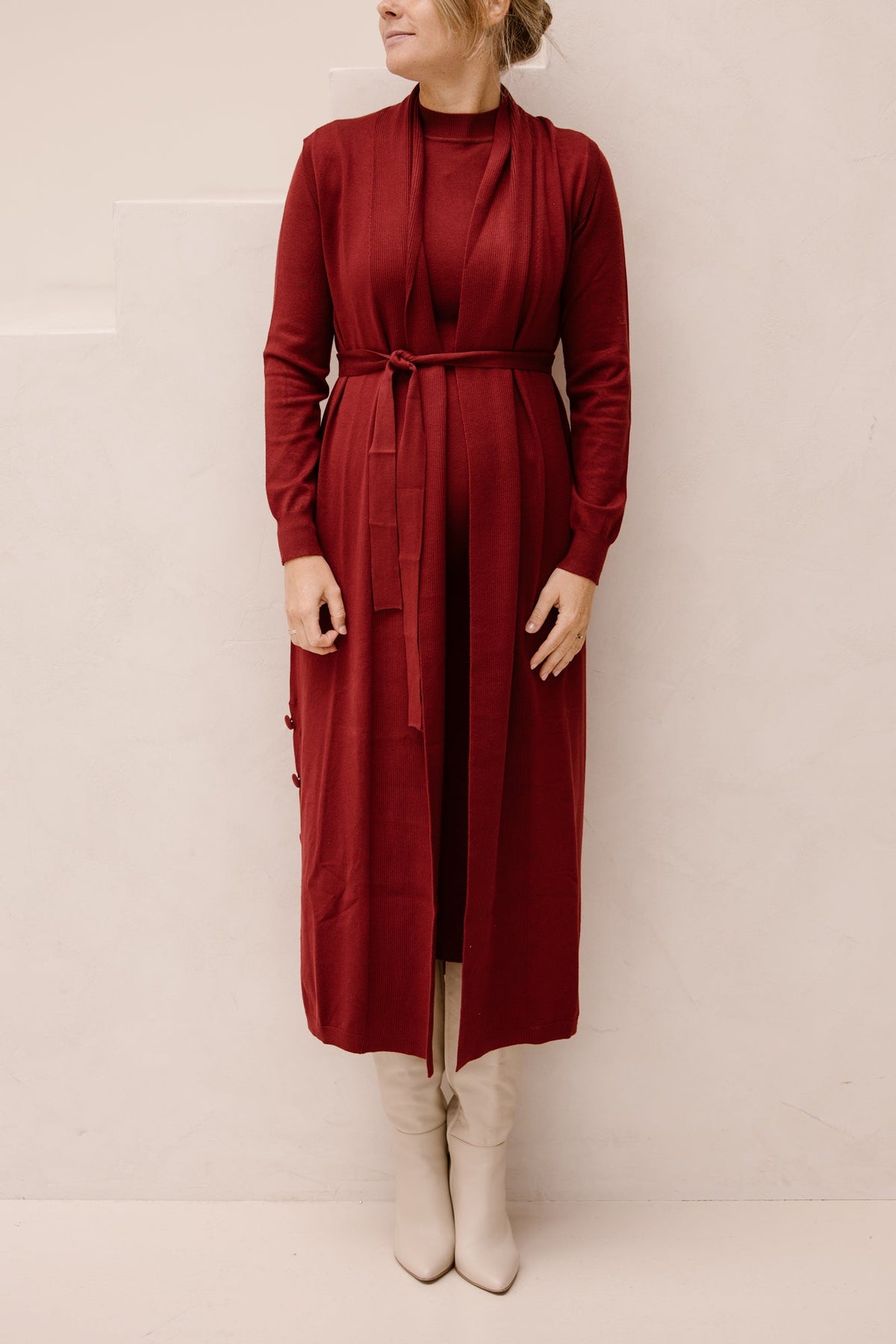 SL knit gilet bordeaux 25504 - Bij Keesje - Smashed Lemon