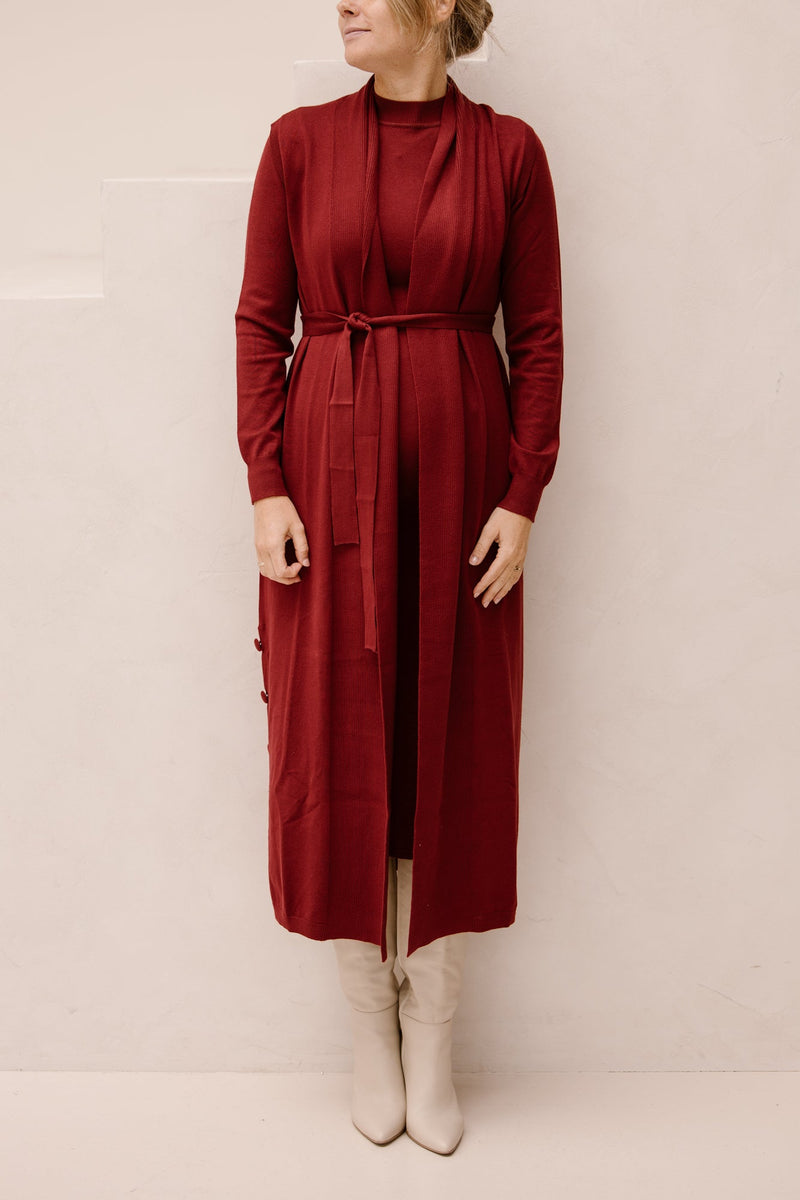 SL knit gilet bordeaux 25504 - Bij Keesje - Smashed Lemon