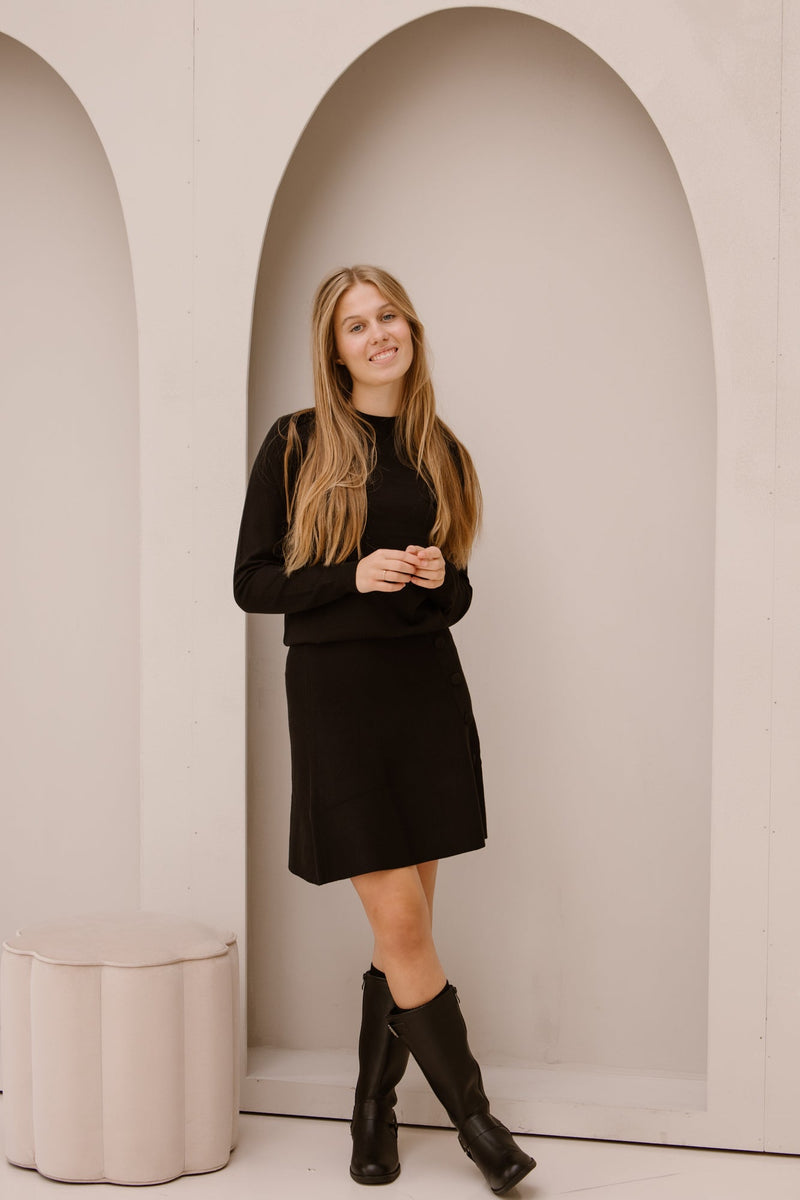 SL Knit skirt black 25506 - Bij Keesje - Smashed Lemon