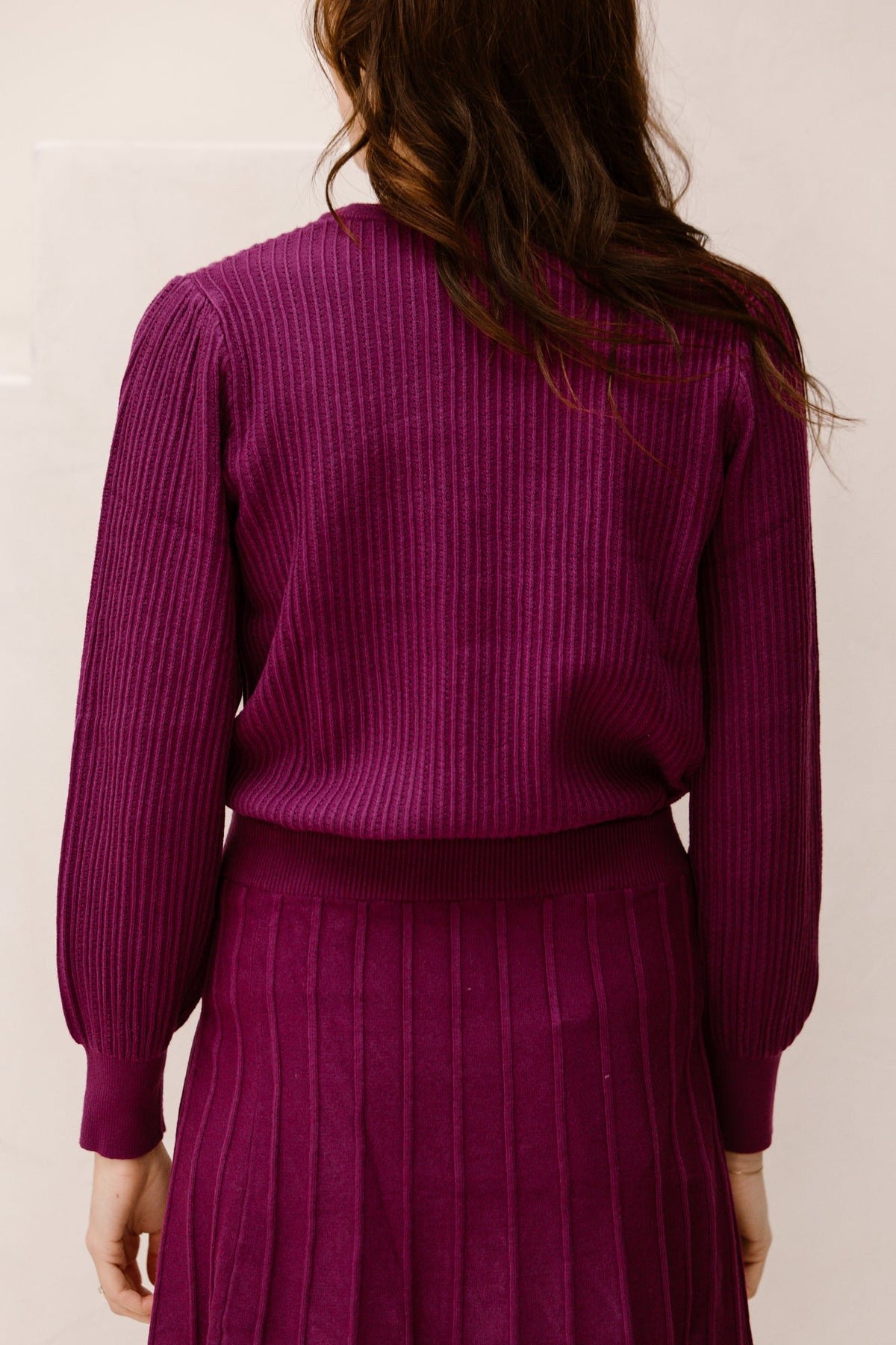 SL knit top aubergine 25743 - Bij Keesje - Smashed Lemon