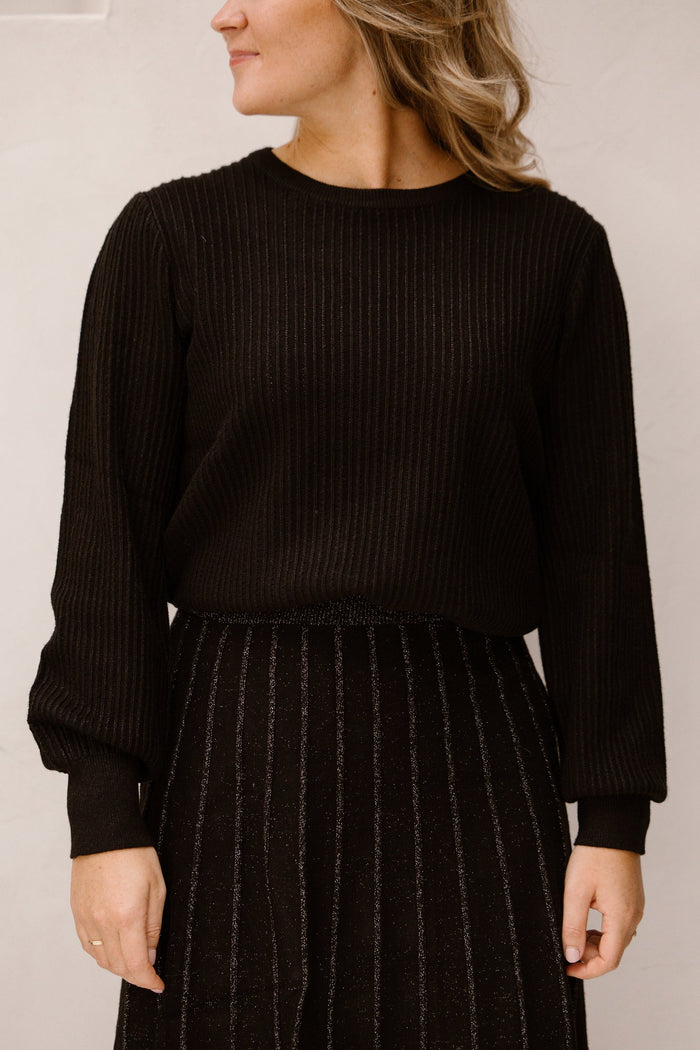 SL knit top black gold 25743 - Bij Keesje - Smashed Lemon