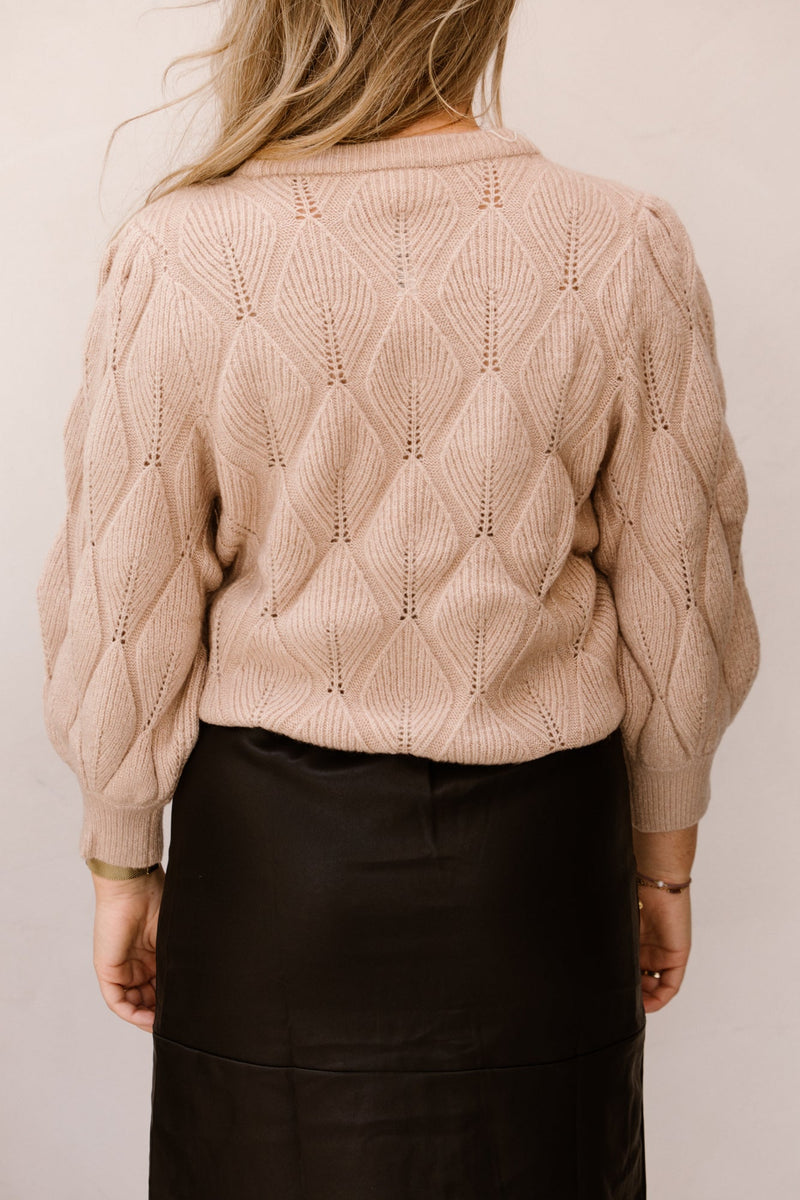SL Knit top camel 25500 - Bij Keesje - Smashed Lemon