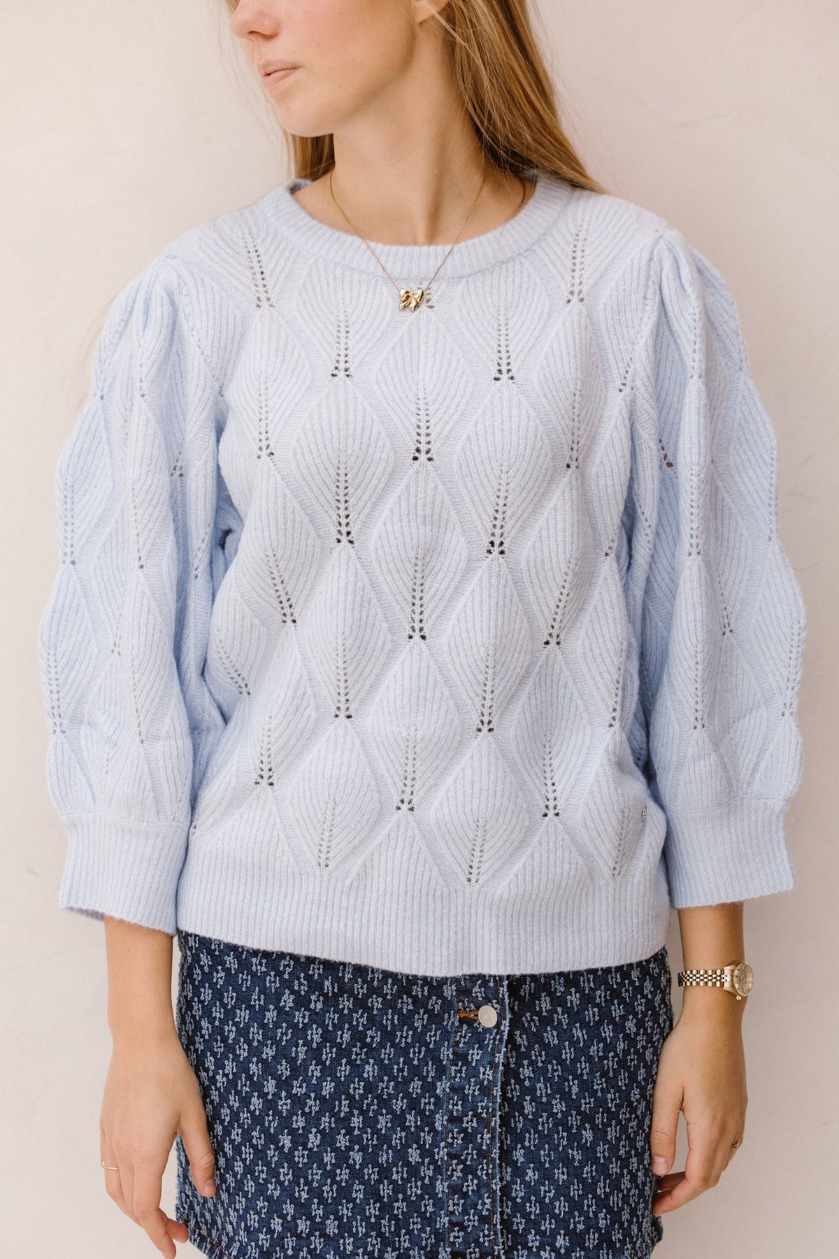 SL Knit top lightblue 25500 - Bij Keesje - Smashed Lemon