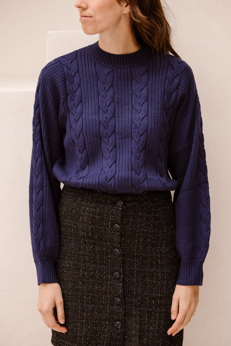 SL Knit top navy 25508 - Bij Keesje - Smashed Lemon