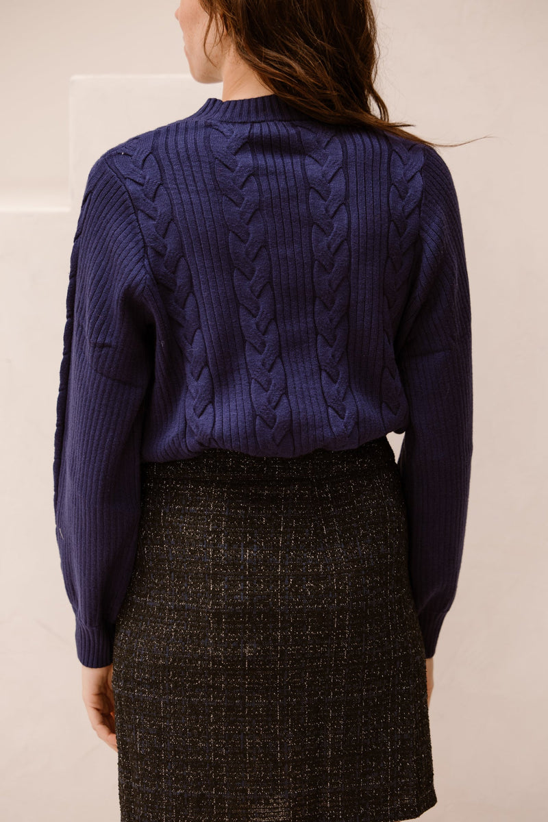 SL Knit top navy 25508 - Bij Keesje - Smashed Lemon