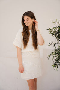 SL skirt off - white / silver 26323 - Bij Keesje - Smashed Lemon - rok