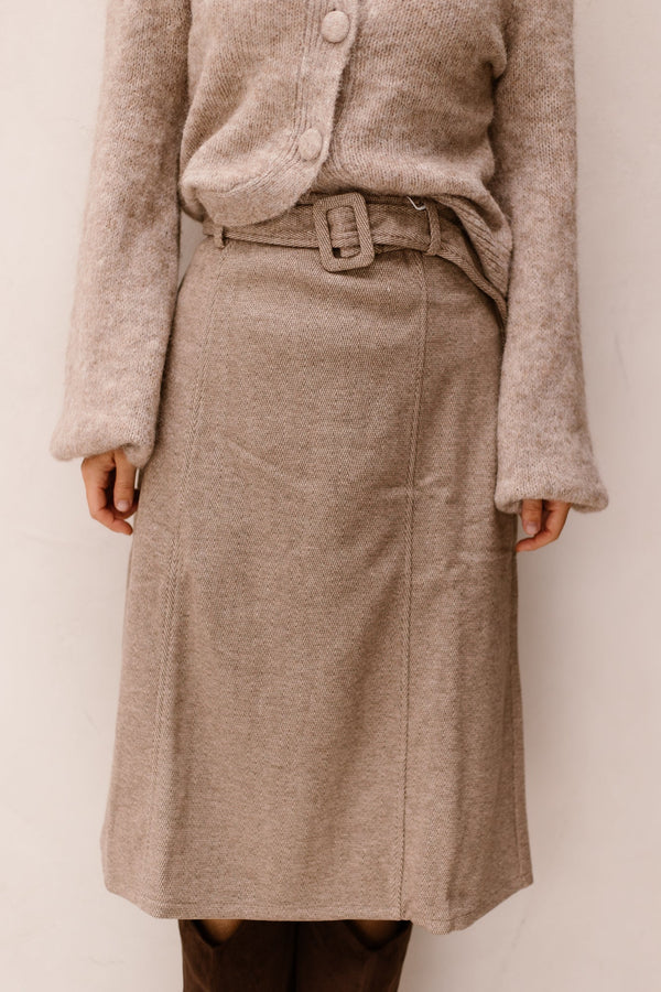 SL Skirt print taupe - 26572 - Bij Keesje - Smashed Lemon - rok