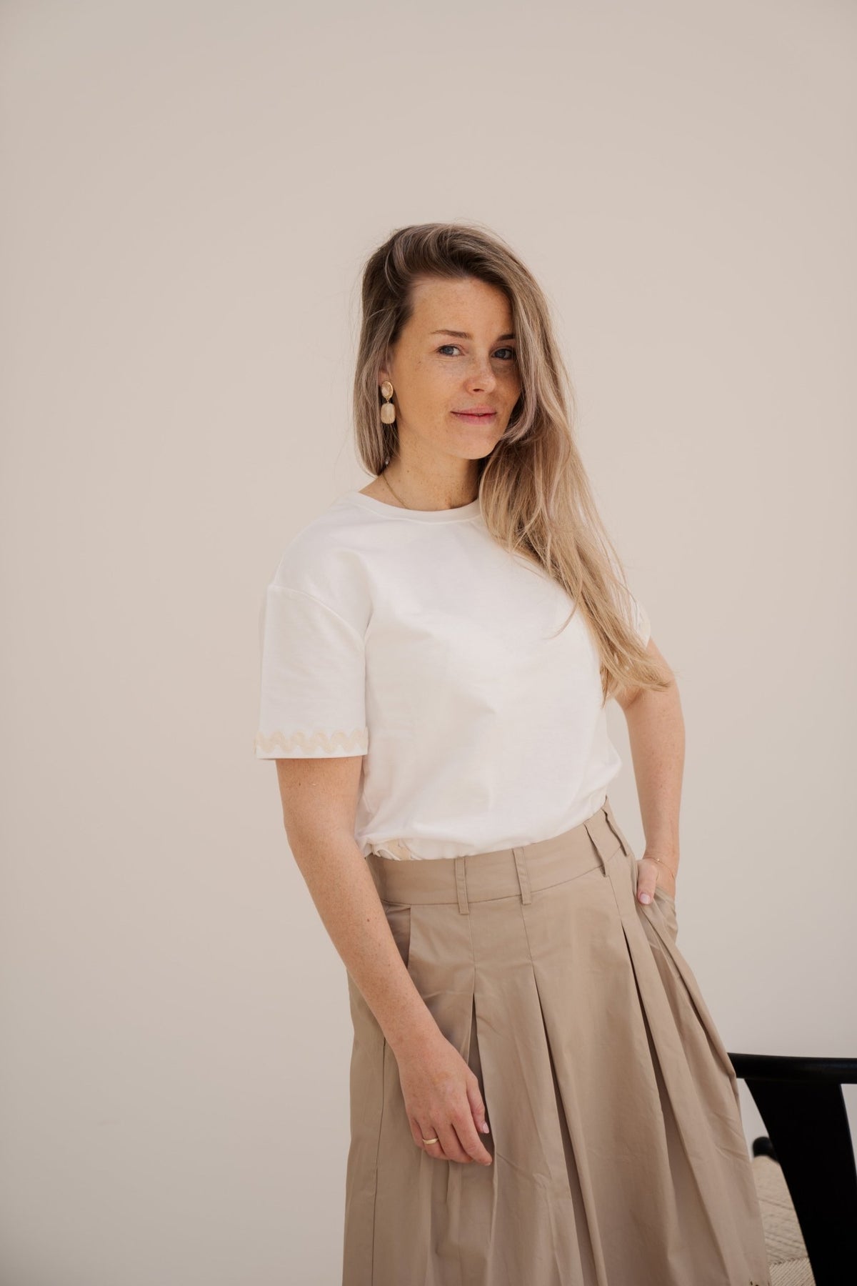 SL top off - white / sand 26355 - Bij Keesje - Smashed Lemon - top