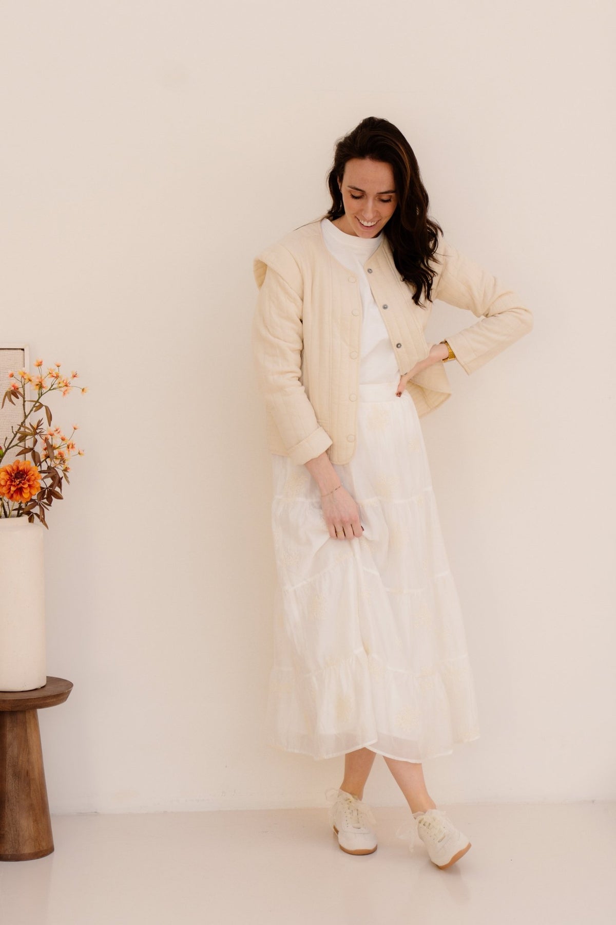 SL Top White - Sand 26120 - Bij Keesje - Smashed Lemon - Jurk