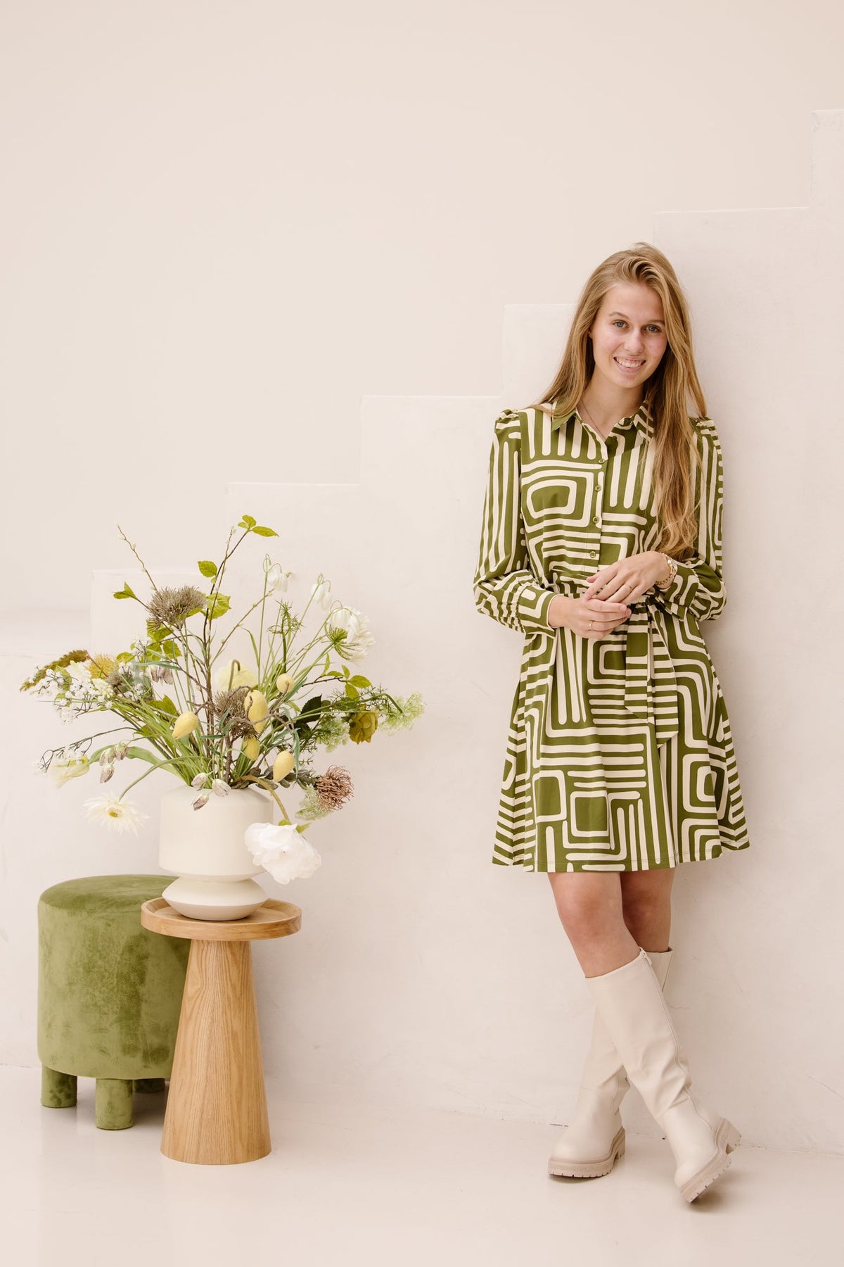 Smashed Lemon Dress Army - Sand 25658 - Bij Keesje - Smashed Lemon