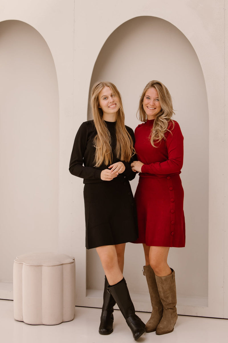 Smashed lemon knit skirt bordeaux - Bij Keesje - Smashed Lemon