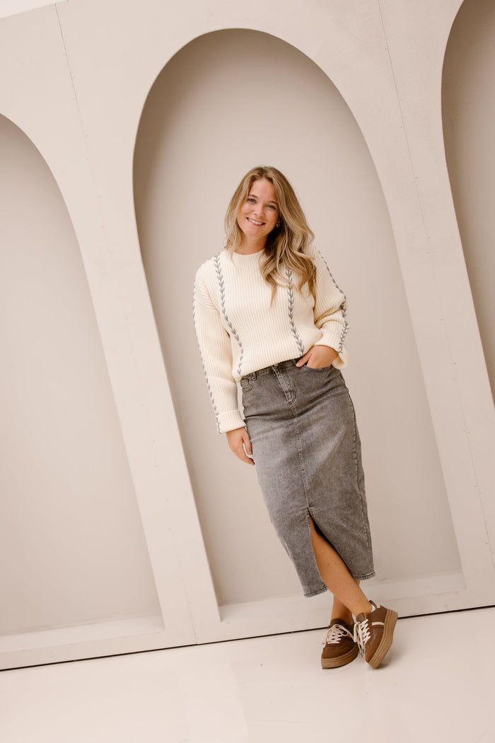 Smashed Lemon Skirt Grey Denim - Bij Keesje - Smashed Lemon