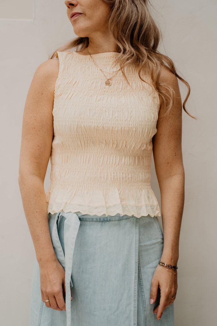 Smock top geel - Bij Keesje - Bij Keesje - Top