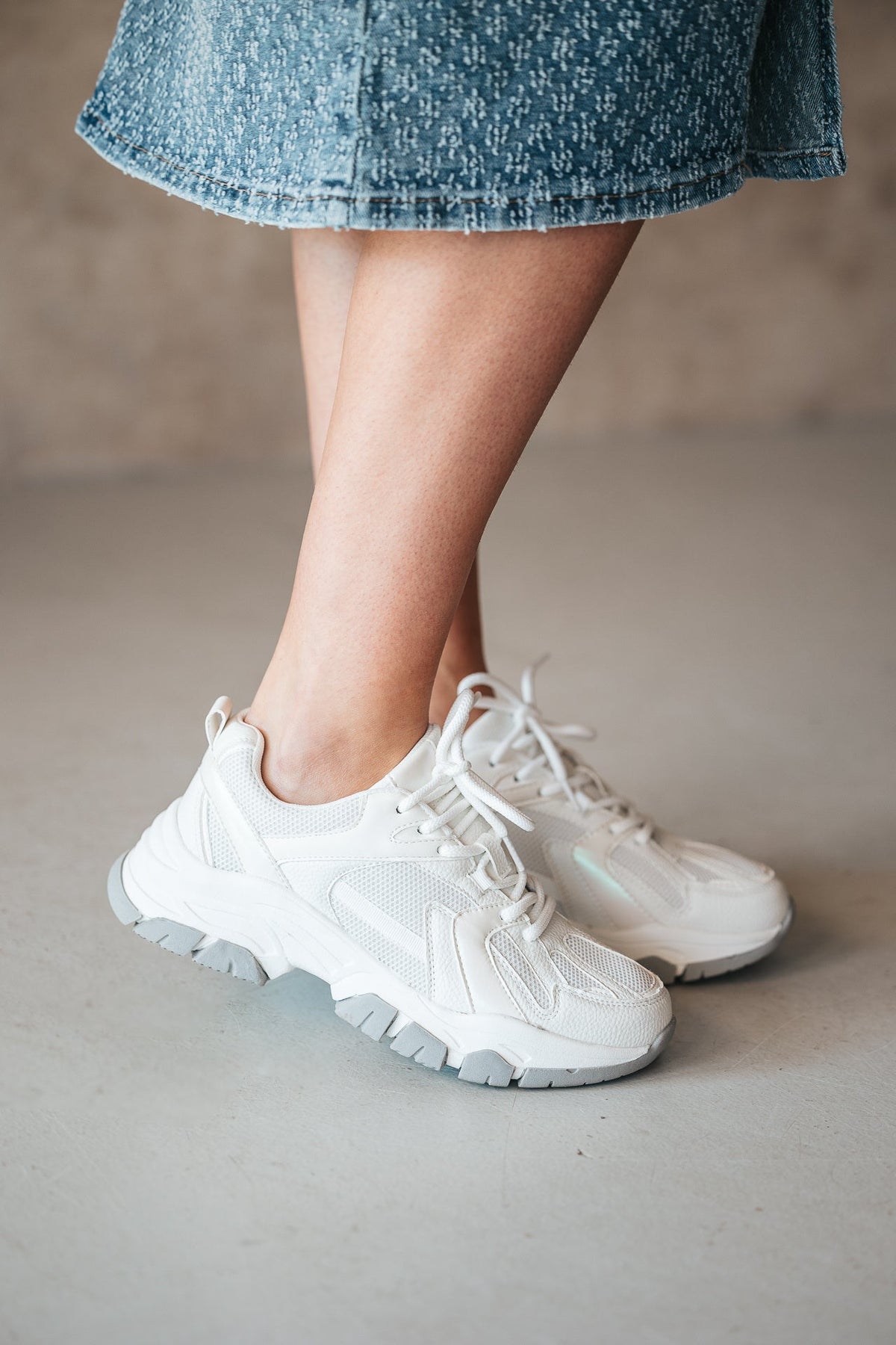 Sneaker white/grey - Bij Keesje