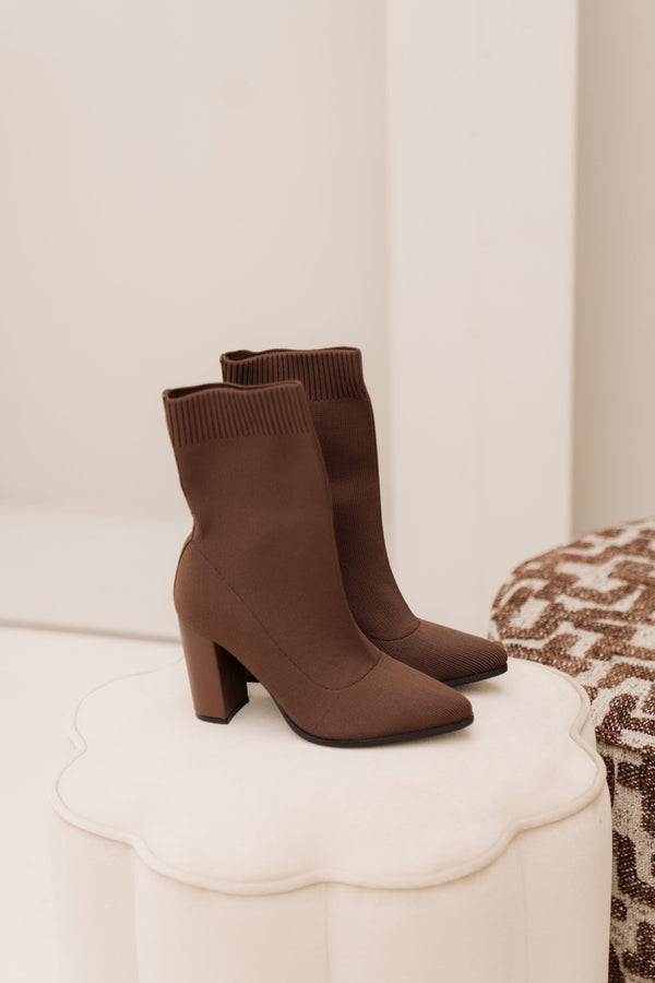 Sock boots brown - Bij Keesje - Bij Keesje