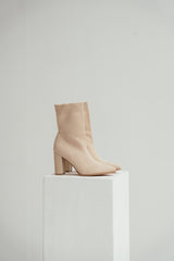 Sock Boots kurz beige