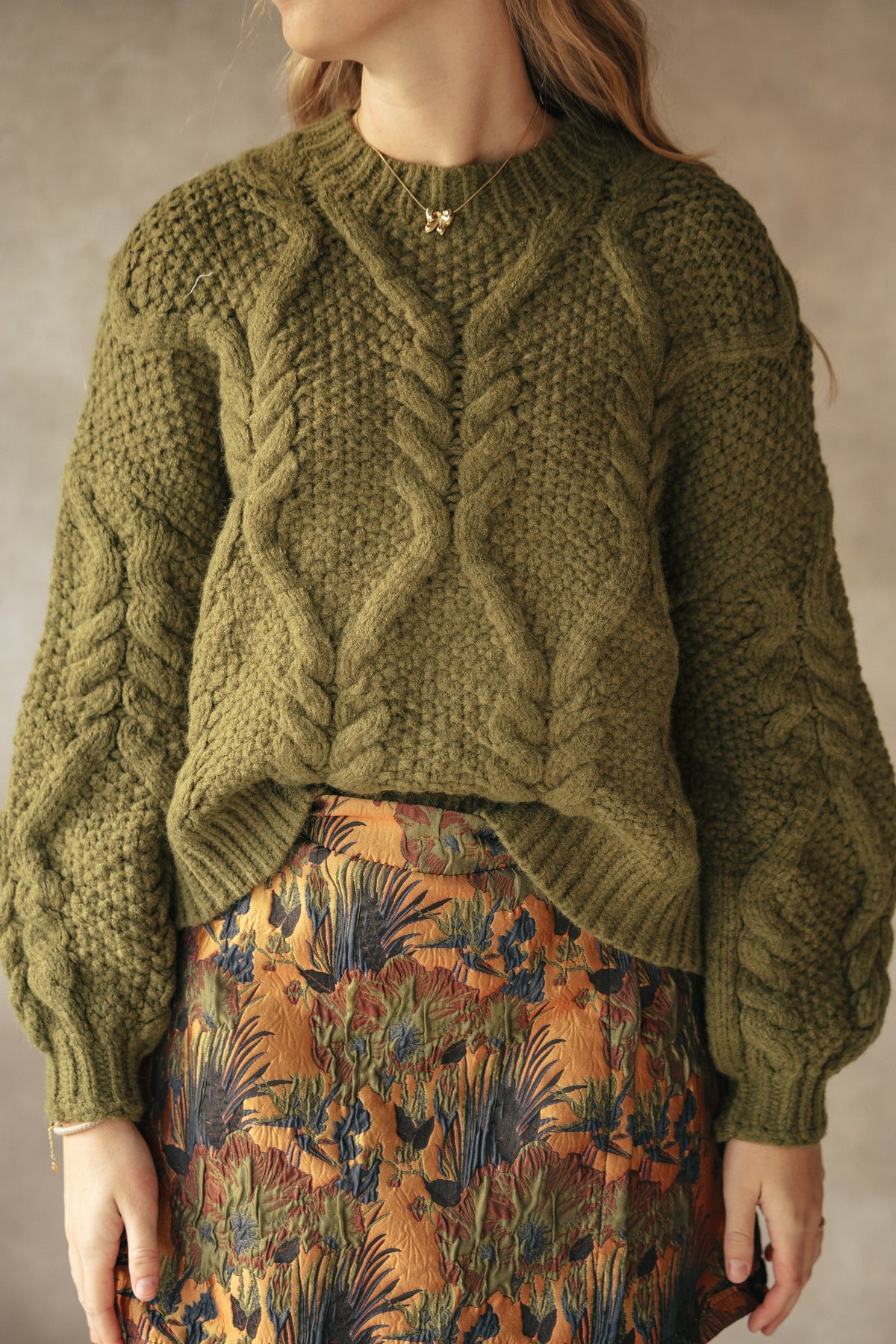 Sofia oversized sweater green - Bij Keesje