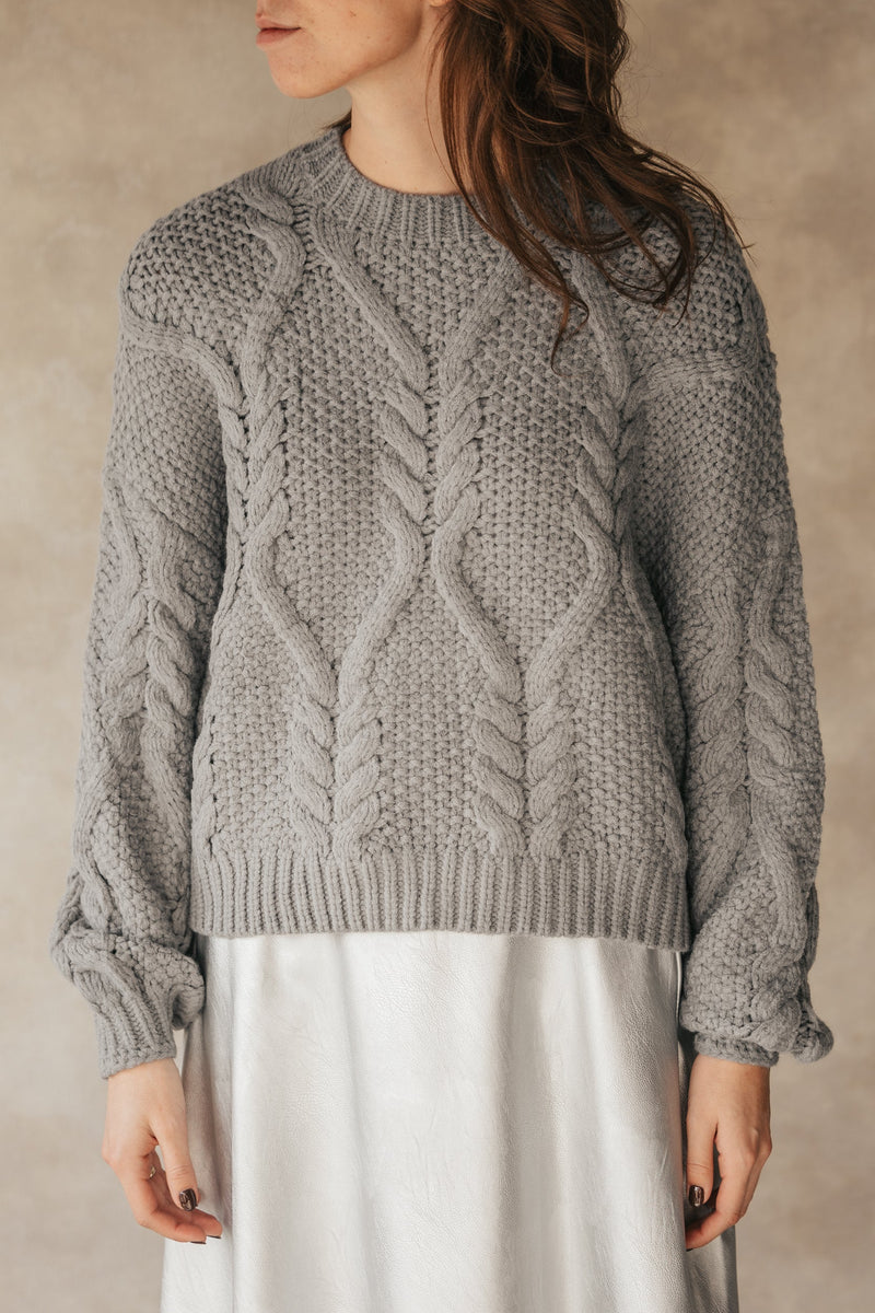 Sofia oversized sweater grey - Bij Keesje