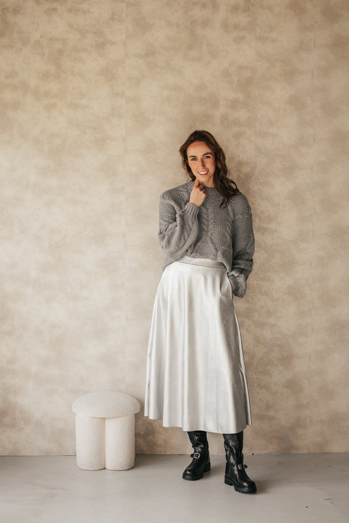 Sofia oversized sweater grey - Bij Keesje