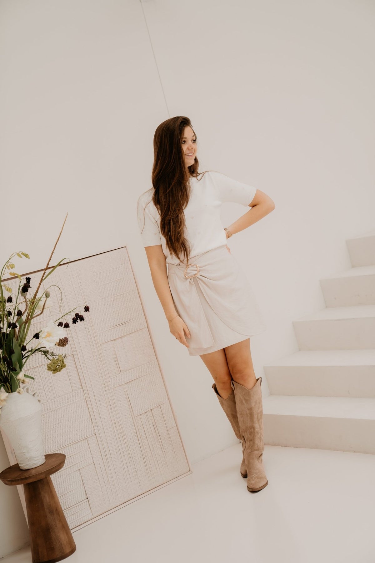 Sofie rok beige - Bij Keesje - Bij Keesje - Rok