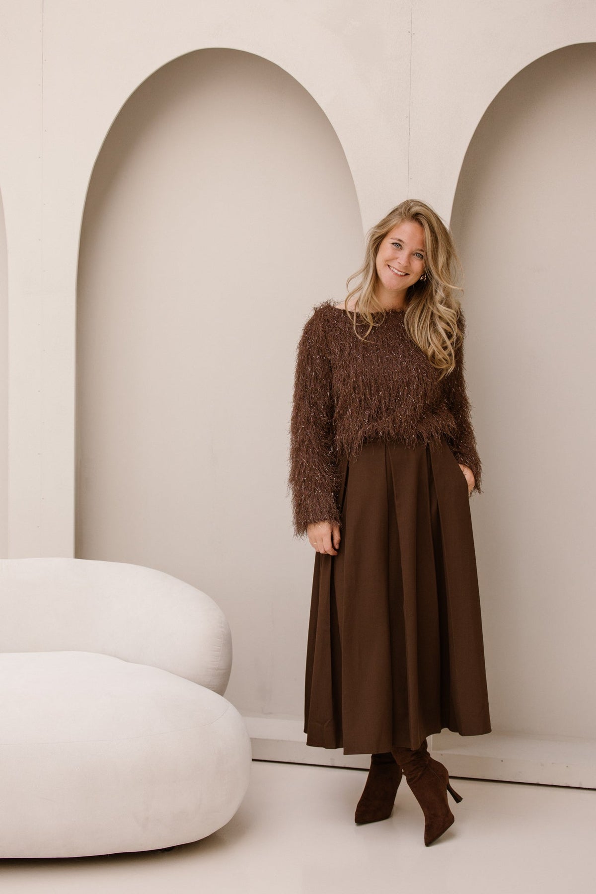 Solly top bruin - Bij Keesje - Bij Keesje