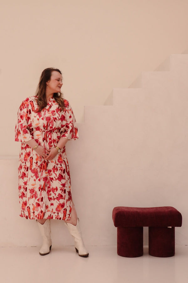 Soraya dress Sand/Grape - Bij Keesje - exxcellent - Jurk