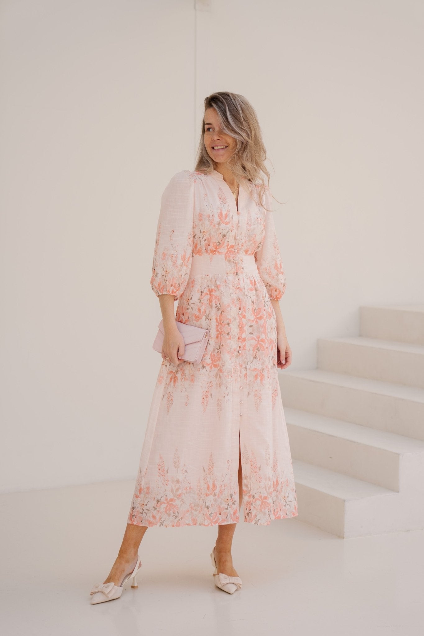 Stellar artist paisley dress ivory - Neo Noir | Shop online at