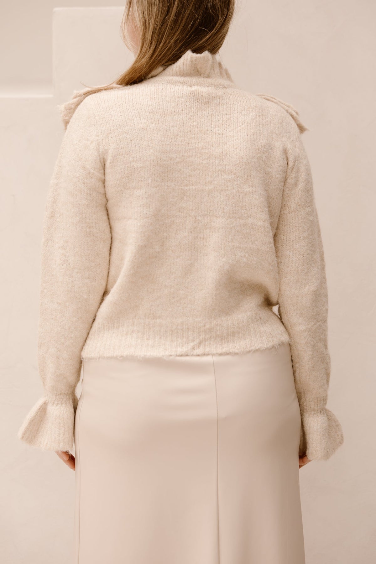 Strik sweater beige - Bij Keesje - Bij Keesje