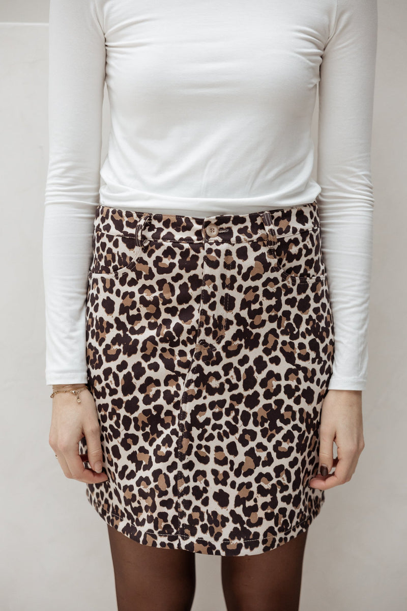 Suede panter skirt - Bij Keesje - Bij Keesje