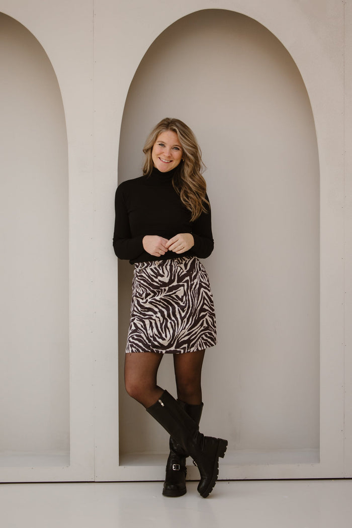 Suede zebra skirt - Bij Keesje - Bij Keesje