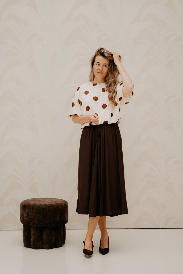 SunriseCC Skirt Dark Brown - Bij Keesje - Co'couture - Rok