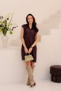 SunriseCC v - dress dark brown - Bij Keesje - Co'couture - Jurk