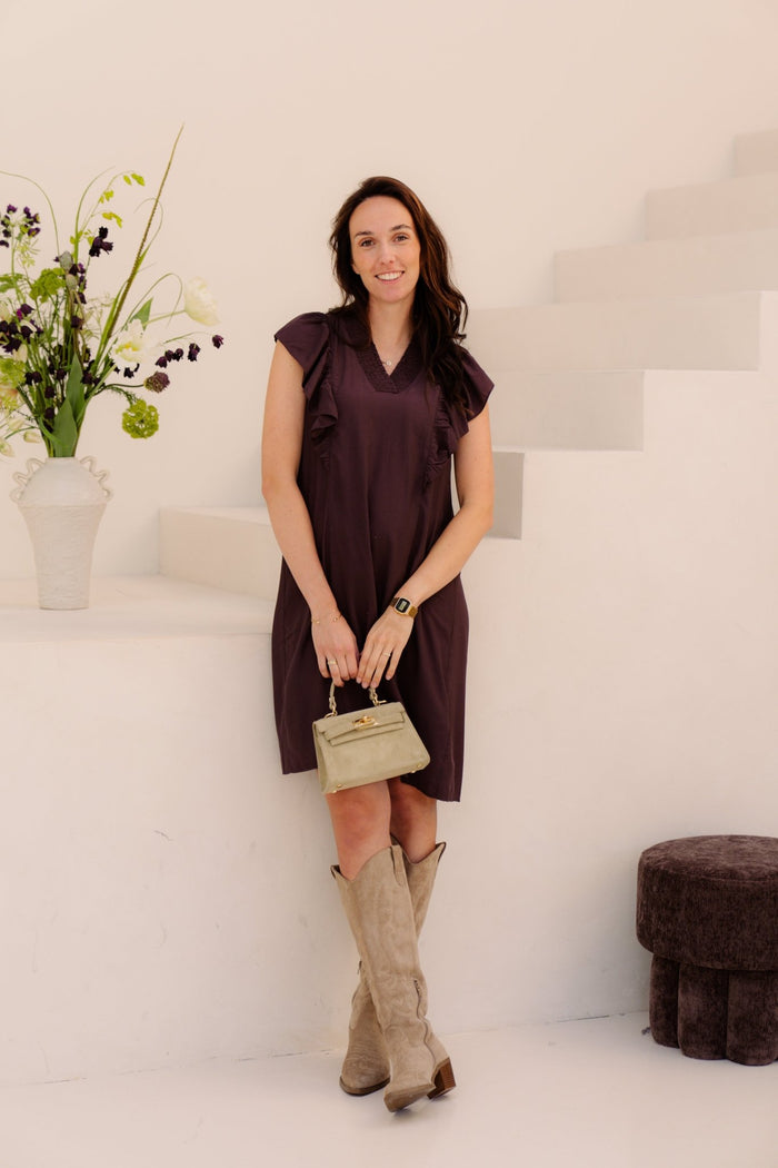 SunriseCC v - dress dark brown - Bij Keesje - Co'couture - Jurk